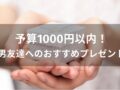 予算1000円以内！男友達へのおすすめ人気プレゼント8選【ちょっとしたプレゼント】