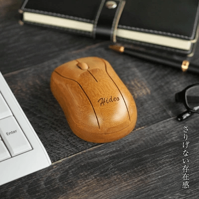 ワイヤレスマウス 竹製 名入れ