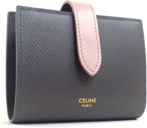 CELINE(セリーヌ) 二つ折り 財布 バイカラー スモール ストラップ 10H26