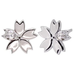 桜 ピアス シルバー レディース