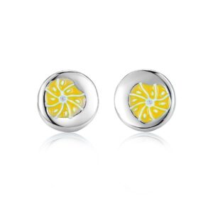 ピアス ジルコニア オレンジ