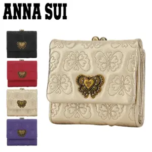 ANNA SUI(アナスイ) 二つ折り財布 がま口 本革