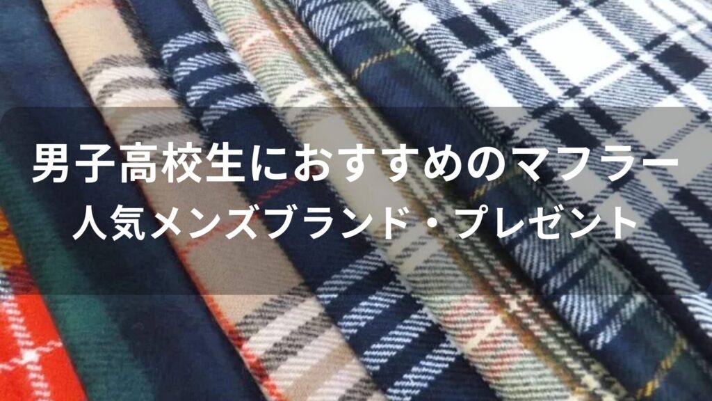 男子高校生おすすめマフラー【人気メンズブランド・プレゼント】