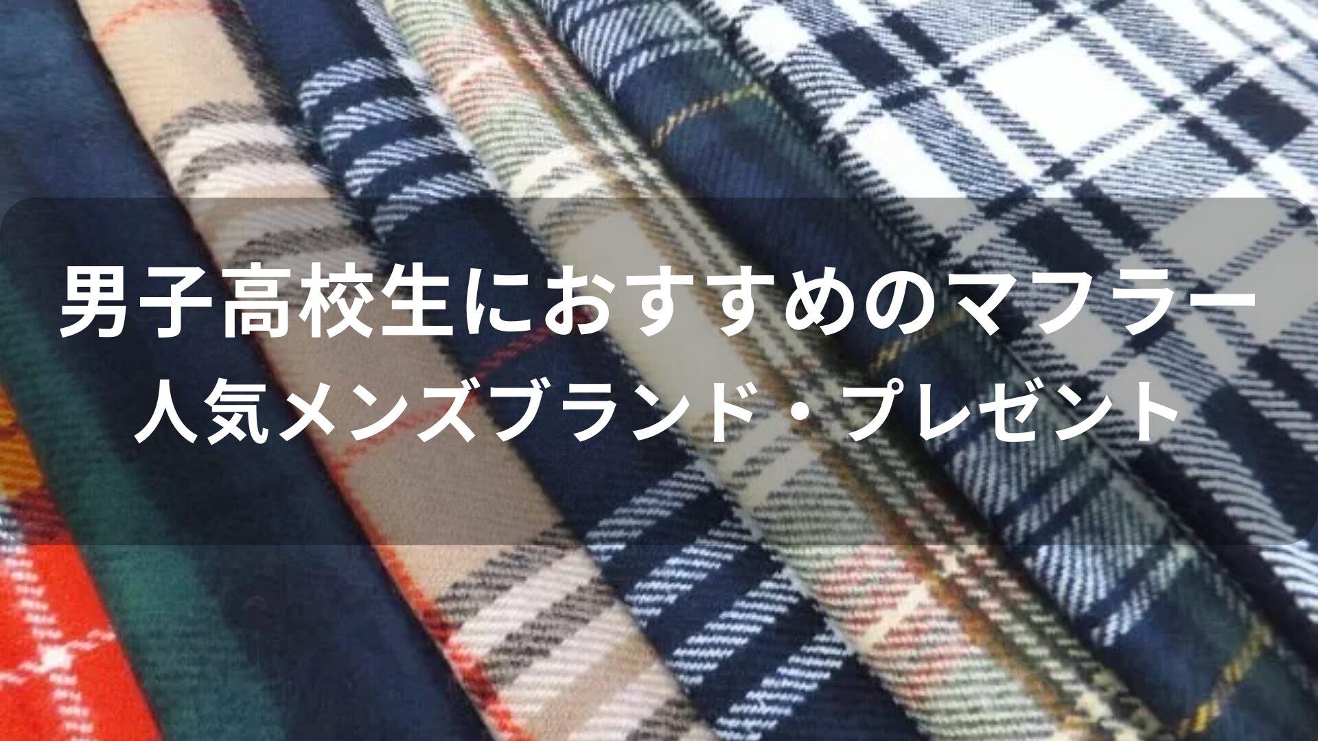男子高校生おすすめマフラー【人気メンズブランド・プレゼント】