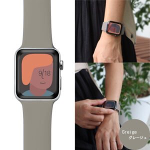 Applewatchバンド くすみカラー シリコン ラバーバンド