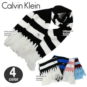 CALVIN KLEIN ボーダーマフラー