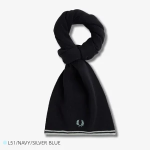 FRED PERRY フレッドペリー Twin Tipped Merino Wool Scarf C9152
