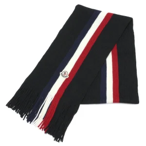 MONCLER トリコロール ウールマフラー 3C00019 A9575 999