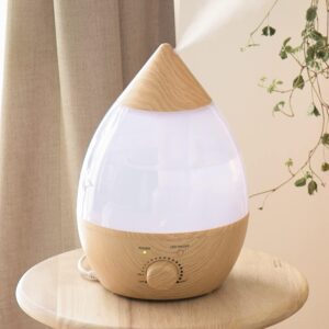 モダンデコ 加湿器 卓上 　 アロマディフューザー アロマ 超音波 大容量 (ウッド)