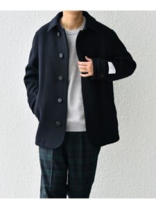SHIPS any PURE WOOL MELTON シングル Pコート