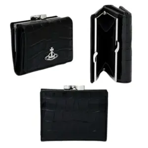 EMBOSS CROC LEATHE 口金三つ折り財布