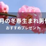 3月の冬春生まれ男性におすすめ誕生日プレゼント【彼氏や男友達の人気ギフト】