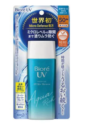 ビオレ さらさらUV アクアリッチウォータリージェル SPF50+/PA++++