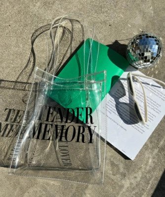 WEGO カラーロゴクリアトート