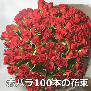 赤バラ100本 花束