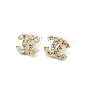 CHANEL (シャネル) ココマーク ラインストーン ピアス