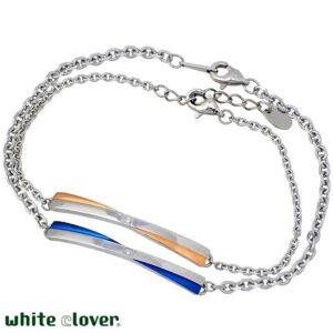 White Clover ペアブレスレット 4SBR016BL-GO-P