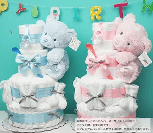 おむつケーキ 豪華マイファーストテディ lucky5days