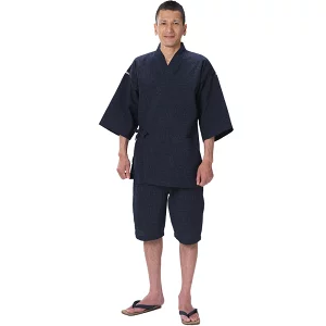 甚平 ちぢみ織文人柄