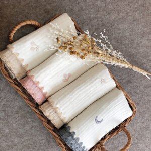 6重 ガーゼハンカチ プチギフト 刺繍 出産祝い