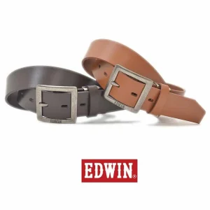 EDWIN エドウイン プレーンリアルレザー ベルト