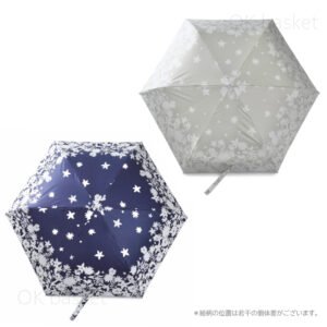 日傘 折りたたみ 完全遮光 花柄 UVカット 折りたたみ傘