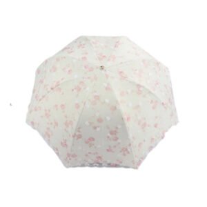 晴雨兼用 折りたたみ日傘 花 レース レディース