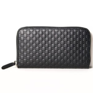 グッチ GUCCI メンズ 長財布 マイクロGG ラウンドジップ ブラック