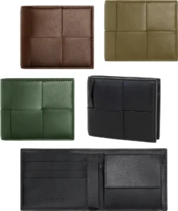 BOTTEGA VENETA 小銭入れ付き２つ折り財布 カセットイントレチャートナッパレザー