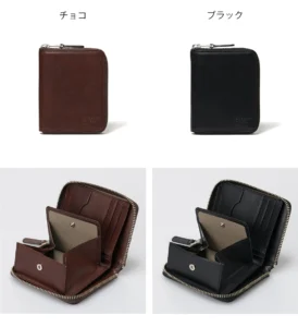 MARGARET HOWELL idea ナチュラルタンニング ラウンドファスナー縦型折り財布