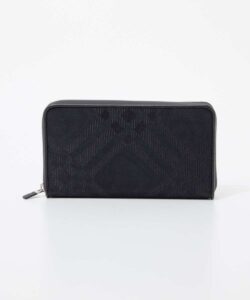 BURBERRY(バーバリー) ラージ チェックジャカード ジップウォレット 8080725