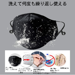 洗えて 繰り返し使える マスク 空気口付き