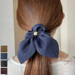 シュシュ リボン 大人 ヘアアクセサリー