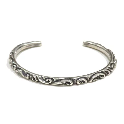CHROME HEARTS(クロムハーツ) スクロールバンドバングル シルバーSV925