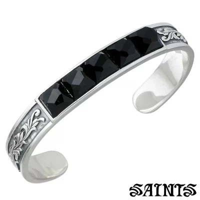 SAINTS(セインツ) スワロフスキー エレメント シルバーバングル SSB2-82JT