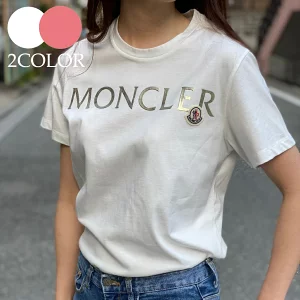 MONCLER ロゴパッチ白Tシャツ