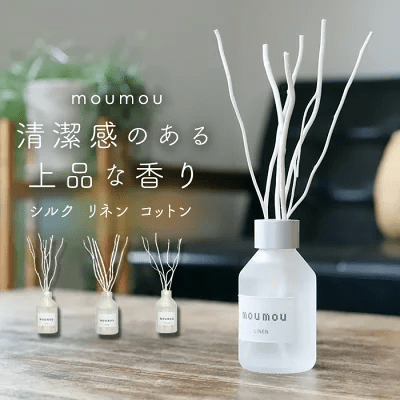 moumou リードディフューザー リネン フレグランス