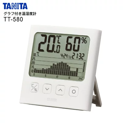 タニタ 温湿度計 デジタル グラフ付 TT-580 WH