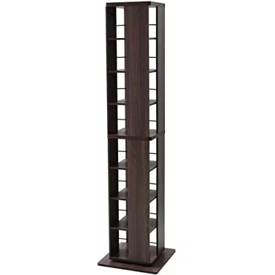 山善 回転本棚  ウォルナット DSRR-8