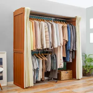 ファミリー・ライフ 木製伸縮式クローゼットハンガー 03871 