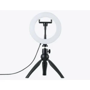エレコム LEDリングライト（16cm/ミニ三脚付き）（ブラック） DE-L02BK ELECOM
