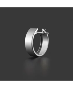 4°C HOMME+ プラチナ フープ ピアス