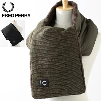 Fred Perry(フレッドペリー) スヌード マフラー ミリタリー ニット