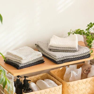 コットンリネンタオル HEATHER WAFFLE