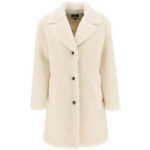 A.P.C. Bianco nicolette teddy coat