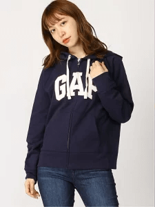 GAP GAPロゴフルファスナーパーカー