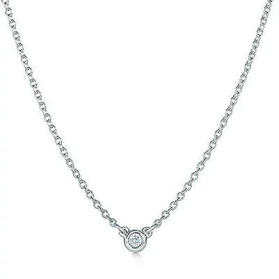 ティファニー ネックレス ダイヤモンド バイザヤード ペンダント 0.07ct シルバー