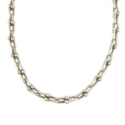 ティファニー(Tiffany&Co.) ハードウェア グラジュエイテッド リンク ネックレス シルバー