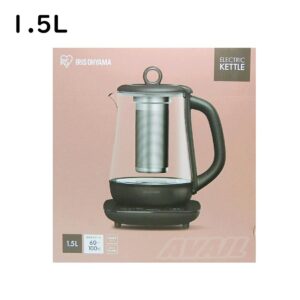 アイリスオーヤマ ガラスケトル IKE-G1500T-B