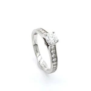 Cartier ソリテール 1895 ハーフエタニティ ブリリアントカット パヴェダイヤモンド ダイヤリング Pt950 3EX